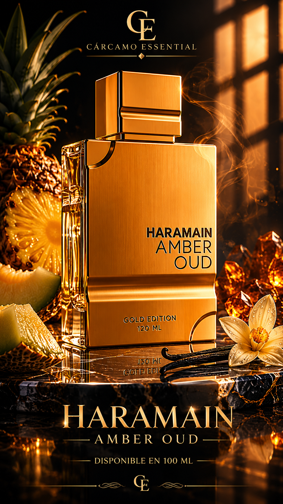 AMBER OUD GOLD EDITION – AL HARAMAIN | 120 ML – CÁRCAMO ESSENTIAL