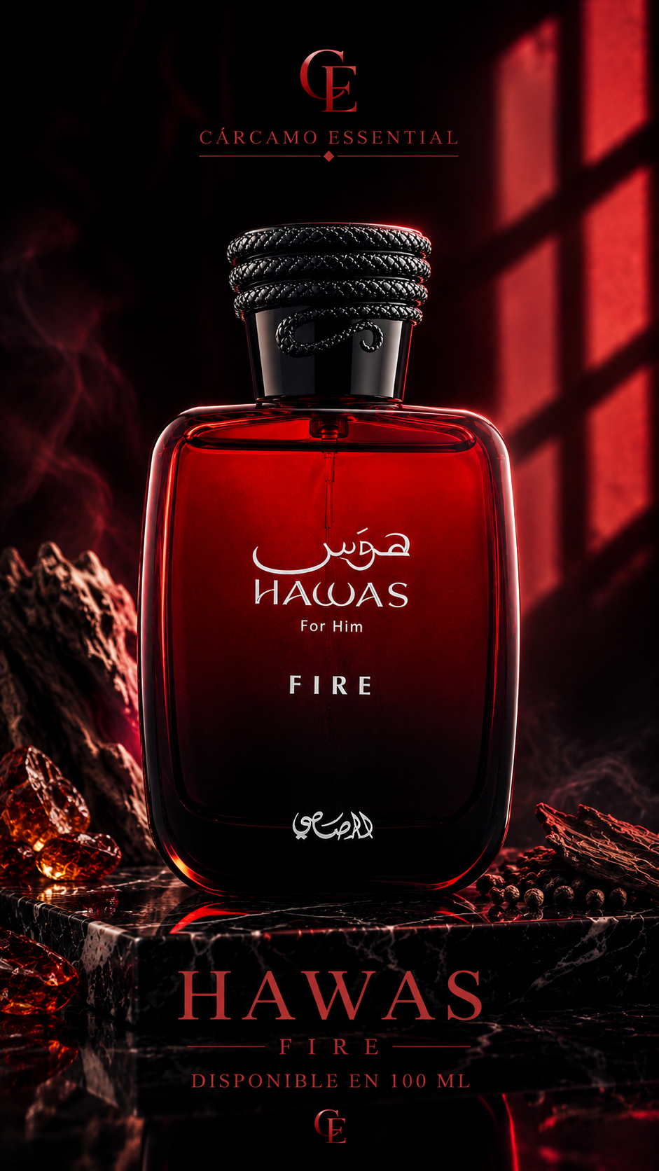 HAWAS FIRE – RASASI | 100 ML – CÁRCAMO ESSENTIAL