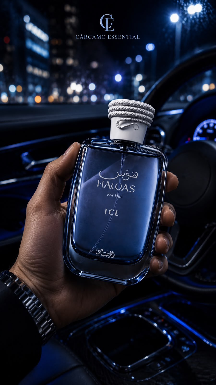 RASASI SET HAWAS ICE EDP 100 ML + EDP 8 ML - CÁRCAMO ESSENTIAL